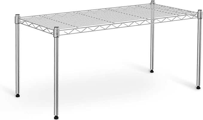 Simple Deluxe 1-Tier Shelving Units, 29.92" W x 13.78" D x 14.96" H Steel Wire Rack Storage Shelving Organizer, Chrome