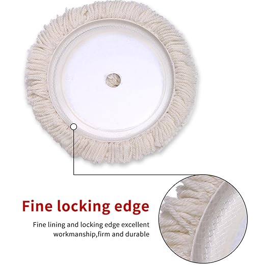 Gracefur 2-Pack 7" Wool Buffing Pad with Hook & Loop Backing for Buffing, Polishing, Cutting & Compounding - 7 Inch 100% Natural Wool Polishing Pad for Car, Marine, RV & Trucks