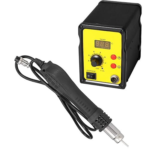 Hot Air Gun Handle, Mini Heat Gun Handle for Soldering Desoldering8-Hole 4-Core Replacement Tool for Professional Welding Repair