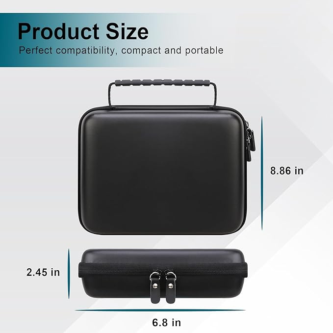 Canboc Carrying Case for Halo Bolt 58830/57720/44400/ACDC Max 55500 mWh Portable Car Jump Starter, Phone Laptop Charger Power Bank Holder for Jumper Cable, AC Wall Charger, Black