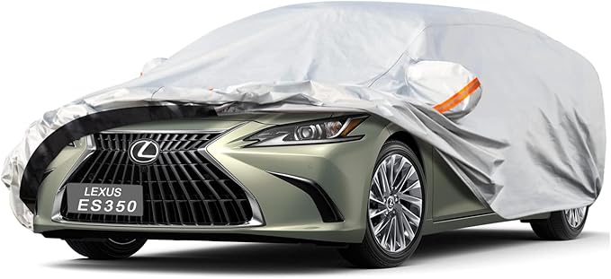 6 Layer Car Cover Custom Fit Lexus ES ES300 ES330 ES350 ES300h (2001-2025) Waterproof All Weather, Heavy Duty Outdoor Snow Sun Rain Uv Protection