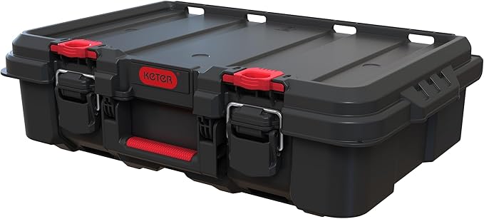 Keter Stack & Roll Heavy Duty DIY Power Tool Storage Case (253382)
