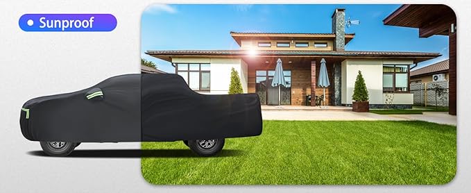 Pickup Truck Cover Custom Fit for Nissan Frontier 2004-2026, 6 Layers Truck Cover Waterproof All Weather for Automobiles,Outdoor Full Exterior Cover,Rain, Sun, Wind Protection,Black