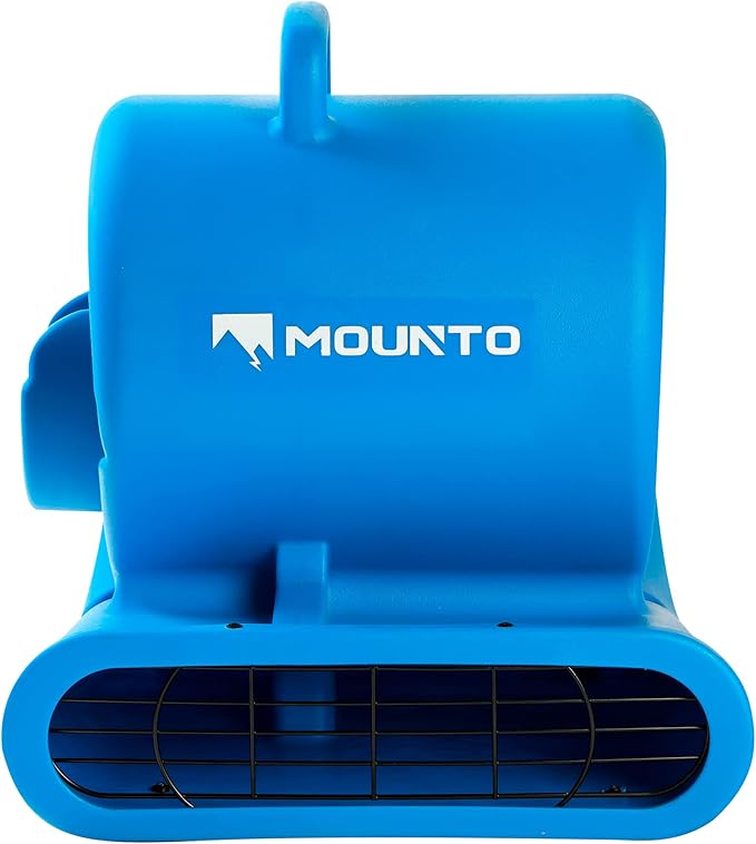 Mounto 1/3hp Air Mover 2000cfm Carpet Dryer Blower Floor Drying Fan - 3-Speed Air Mover w/Dual GFCI Outlet, 25ft Power Cord for Drying, Cooling, Air Circulation