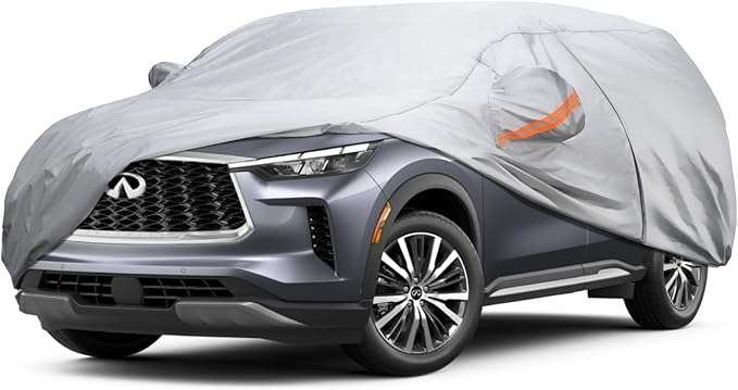 Car Cover Custom Fit for Infiniti QX60, Acura MDX 2014-2025, 6 Layer Heavy Duty Waterproof All Weather Car Tarp Outdoor Protection with Cotton Lining