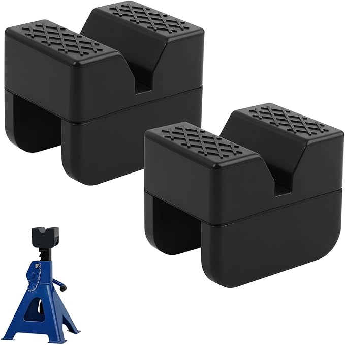 2PCS Pinch Weld Jack Pad,Thickened Rubber Jack Stand Pads for Lifting Points Cushioning and Non-Slipping,Universal Pinch Weld Jacks Adapter with Load-Bearing Range of 2 to 4 Ton
