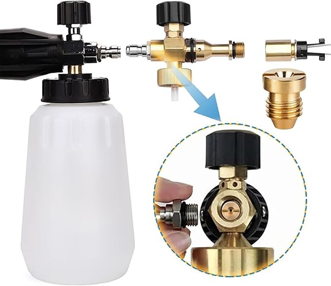 1.0mm Foam Cannon Orifice Nozzle Tips, 1.0mm Universal Connector for Foam Sprayer, Washer Replacement Nozzles, Precision Foam Cannon Orifice for Car Wash and Garden Hose Use(2Pcs)