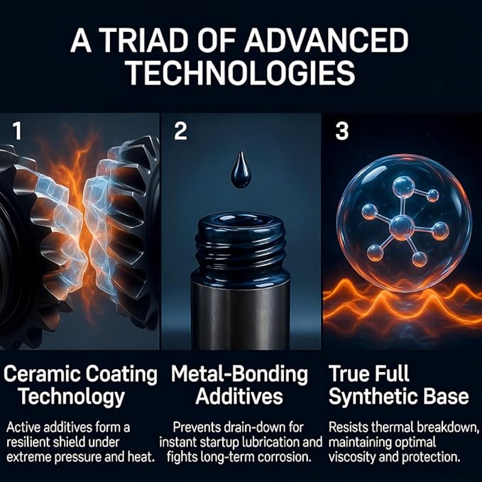 Tri-Ex2 75W90 Full Synthetic Gear Oil with Ceramic Coating - API GL-5 & MT-1 - for Differentials, Manual Transmissions & Hypoid Gears - Case of 4 Gallons (4 Gallon Case, 75W-90)
