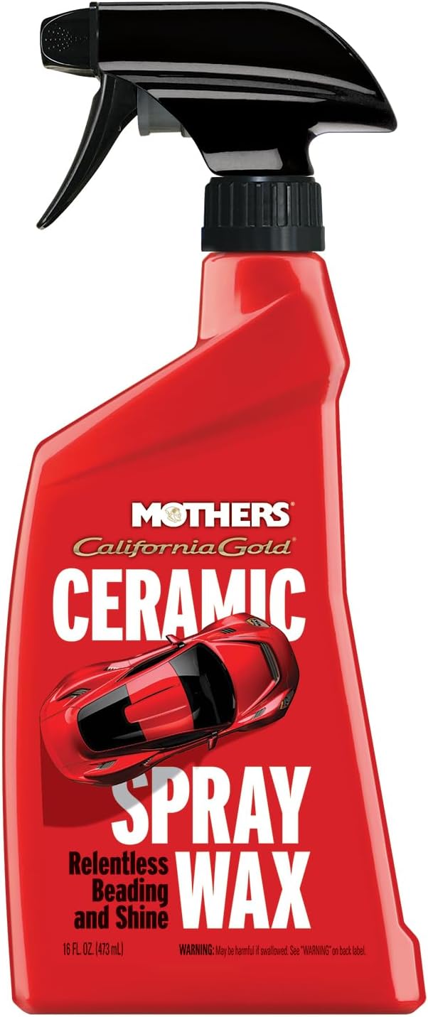 Mothers California Gold Ceramic Spray Wax, 16 oz. – Super-Hydrophobic, Delivers Deep Gloss, Relentless Beading & Long-Lasting Shine in a Quick, Easy, User-Friendly Spray-On Formula (05766)