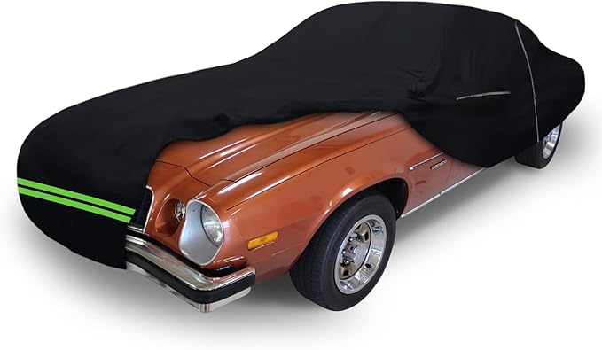 Waterproof Car Cover Replace for 1974-1981 Chevy Camaro, 6 Layers All Weather Car Cover with Zipper Door & Windproof Bands for Snow Rain Dust Hail Protection (1974-1981)