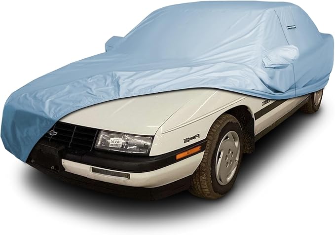 iCarCover Premium Car Cover for 1987-1996 Chevy Corsica Heavy Duty Waterproof All Weather Automobiles Custom Fit Indoor Outdoor UV Snow Protection Covers with Straps and Bag
