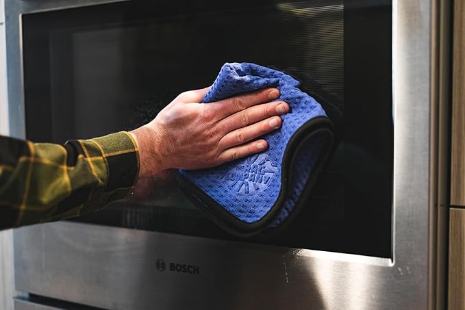 The Rag Company - Dry Me A River - Professional Korean 70/30 Blend, Microfiber Waffle-Weave, Drying & Detailing Towels, Soft Suede Edges, 390gsm, 16in x 24in, Royal Blue (3-Pack)
