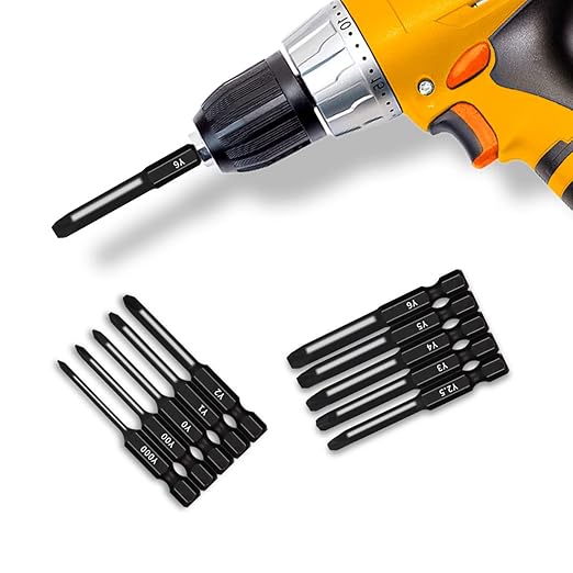 TriWing Bit Set (10 Pack - 2.3" Long Magnetic Heads) in The Following Tri Wing Bits Screwdriver Sizes: Y000, Y00, Y0, Y1, Y2, Y2.5, Y3, Y4, Y5, and Y6