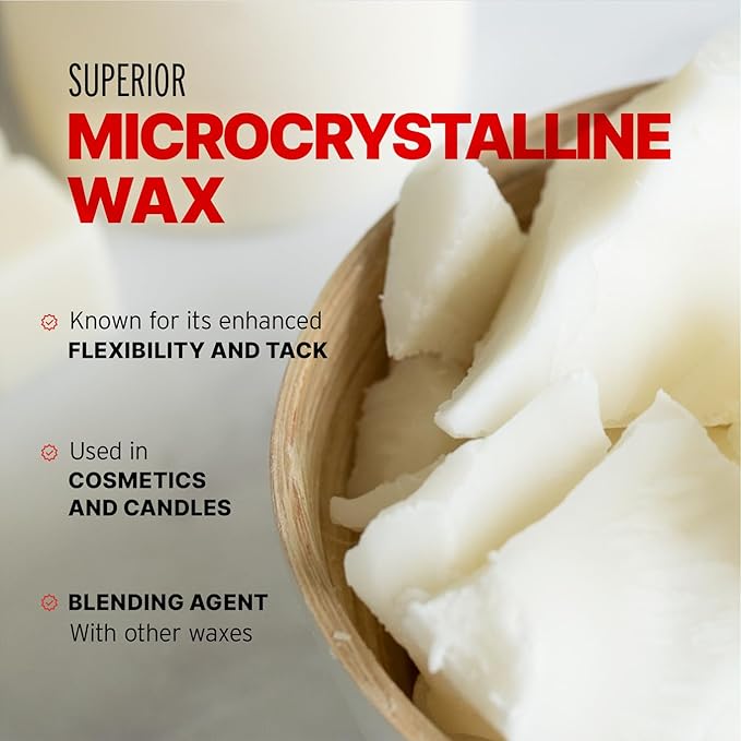 Blended Waxes, Inc. Microcrystalline Wax Block, Sculpting & Casting Wax, Ideal for Candle Making and Everyday Use, 1lb, Pack of 3