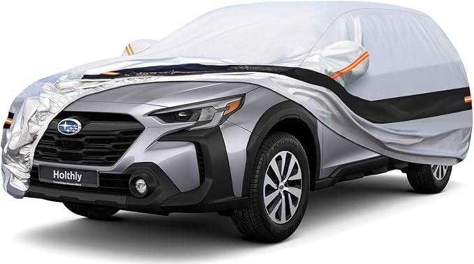10 Layers SUV Car Cover Custom Fit for Subaru Outback (1994-2025) Waterproof All Weather for Automobiles, Outdoor Full Cover Rain Sun UV Protection.Silver