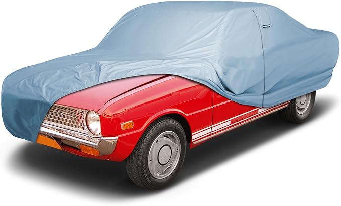 iCarCover Premium Car Cover for 1970-1972 Mazda R 100 Heavy Duty Waterproof All-Weather Automobiles Custom Fit Indoor Outdoor UV Snow Protection Covers with Straps and Bag