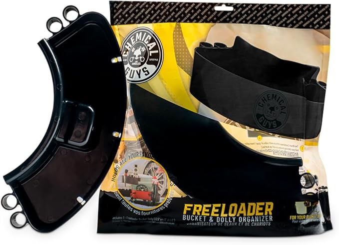 Chemical Guys ACC621 Freeloader Bucket & Dolly Organizer, Black, Keep Soap and Water in The Bucket and Your Supplies Organized, Great for Washing Cars, Trucks, Motorcycles, SUVs, RVs & More