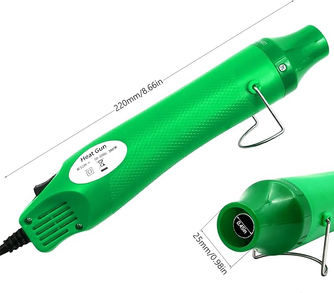 Heat Gun, Mini Hot Air Gun for DIY Crafts Portable Heat Air Gun Tool for Embossing Shrink Wrapping Drying Paint