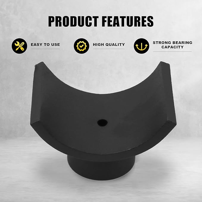 RYANSTAR RACING 4" Lifting Axle Saddle Axle Adapter Compatible with Hydraulic Jack Bottle Jack Floor Jack Made of Stell Black