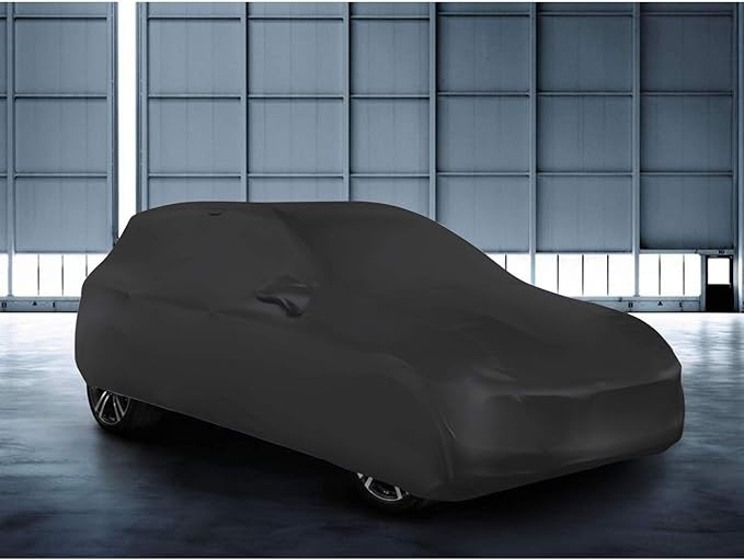 WinPower Indoor Car Cover SUV Stretch Dustproof Protection Full Car Cover for Underground Garage, Car Show, Black
