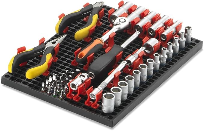 FREE ZONE 68-Piece Large Pegboard Tools Organizer Set, (Black) Tool Box and Storage, Tool Box Drawer Organizer for Tool Chest Cart Cabinet Workbench
