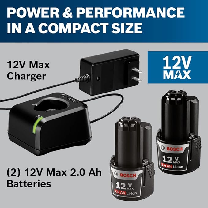 BOSCH GXL12V-270B22 12V Max Brushless 2 Tool Combo Kit with 5-in-1 Flexiclick Cordless Drill/Driver and Starlock Oscillating Multi Tool (Includes: 2 Batteries, Charger & 4 Attachments)