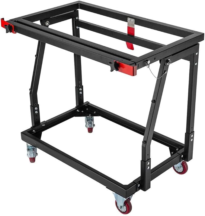 Rockler Material Mate Panel Cart and Shop Stand – Mobile Base Stand Contains Smooth Rolling 4” Casters – Mobile Workbench for Tools - Rigid Steel Frame Construction – Woodworking Tools and Accessories