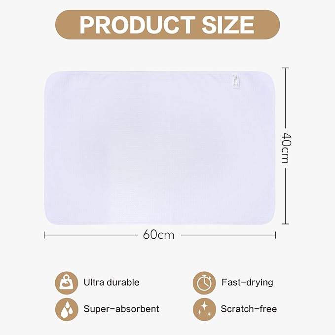 VIVOTE Microfiber Kitchen Towels Waffle Weave Kitchen Dish Towels Super Absorbent Soft Fast Drying Dish Cloths Reusable Cleaning Cloths Kitchen Hand Towels Tea Towels 12Pack White 16 Inch X 24 Inch