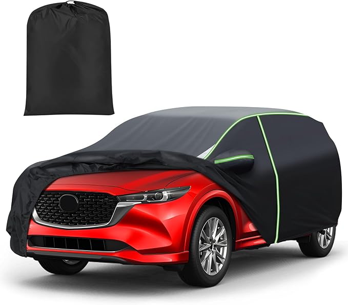 Mixsuper Liner Car Cover for Mazda CX-5 2013-2026 / Mazda CX-50 2023-2026, 7 Layers Full Car Cover All Weather Car Covers for CX5 CX50, Waterproof Outdoor Cover with Zipper Door Reflective Strips