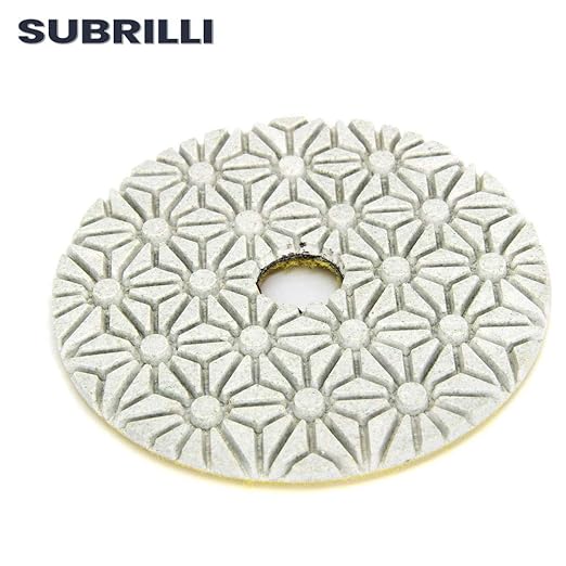 4" Dry/Wet 3 Step Diamond Polishing Pads 9-Pcs Step 1 for Granite Marble Quartz Concrete
