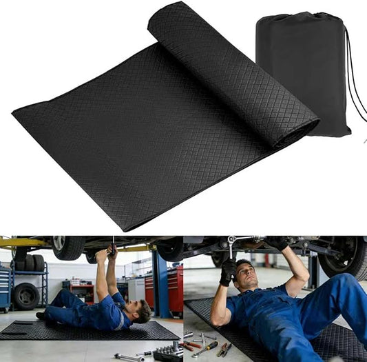 Rolling Creeper Mat with Storage Bag, 60''x28'' Portable Mechanic Mat for Working Under Car, Foldable Magic Creeper Rolling Mat for Low Clearance, Auto Repairing Tool for Working on the Ground