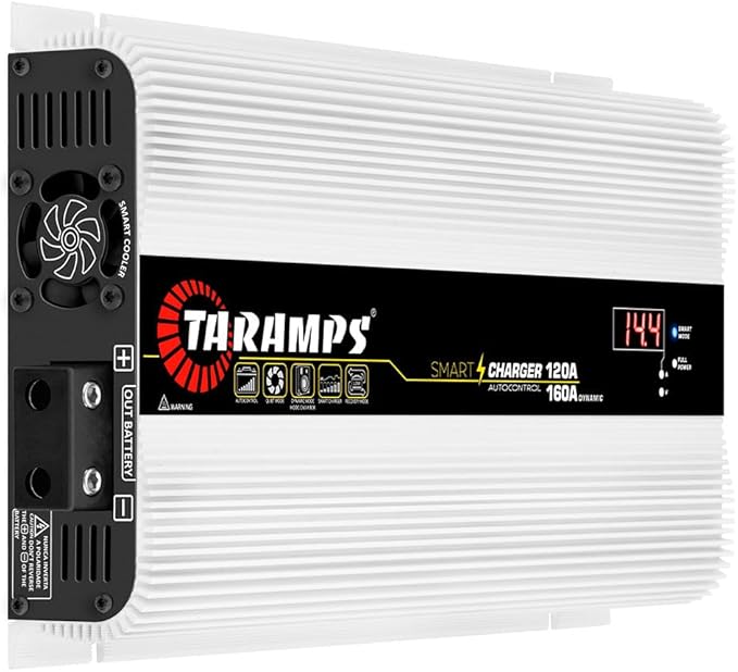 Taramps Smart Charger 120/160A Battery Charger 160A Dynamic Mode Car Audio System Power Supply 2200 Watts Max Output Power Bivolt Automatic 127/220VAC