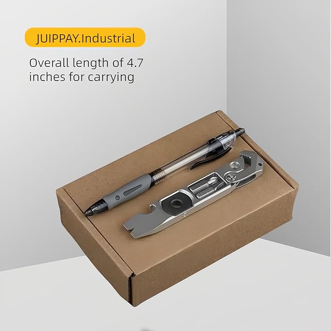 Titanium EDC pry bar, multifunctional tool, a collection of wrenches, pry bars, screwdrivers, nail drivers, bottle openers and other functions in a practical tool