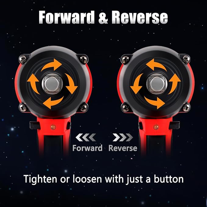 Cordless Impact Wrench, 1/2" 18V 1500Nm 4 in 1 Brushless Power Drill Driver Screwdriver Kit