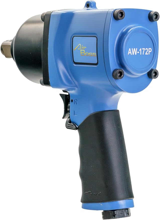 Airboss AW-172 3/4" US Germany Award Winning Premium Air Impact Wrench Heavy Duty 2000 ft-lb Nut Busting Torque 7 Pounds Award-Winning Design Lightweight High Performance