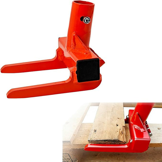 Pallet Buster with Nail Puller, Deck Wrecker Pry Bar, Heavy Duty Pallet Deck Board Removal Tool, Industrial Breaker Bar for Removing or Tearing Down Woods, Orange (PBT-O01(Without handle))