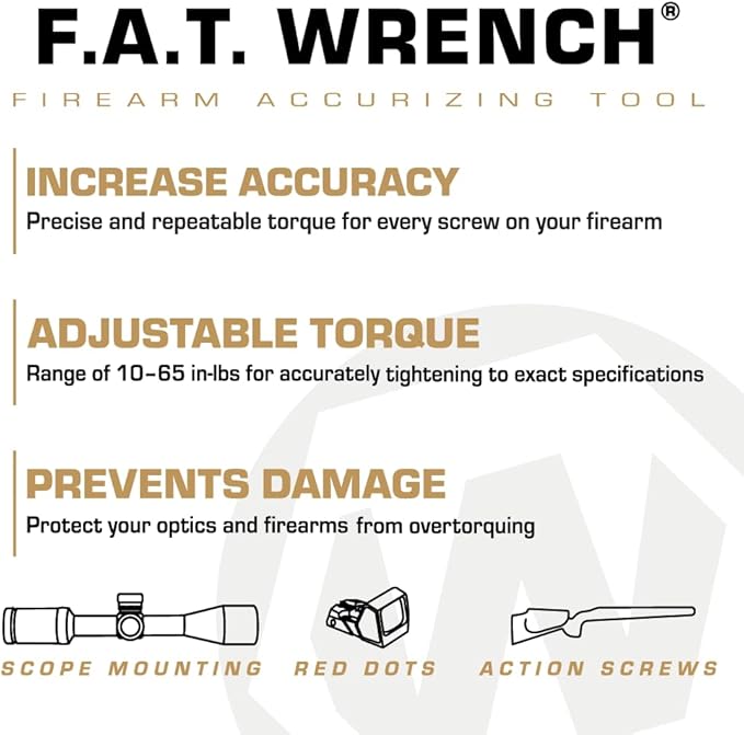 Wheeler Manual Firearms Accurizing Torque Wrench with Inch/Pounds Measurement, Bits and Storage Case for Scope Mounting, Gunsmithing and Maintenance