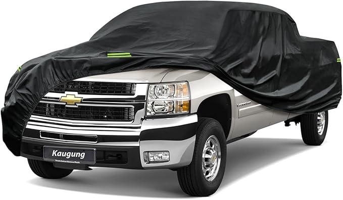 Kaugung Truck Cover Waterproof Custom Fit Chevrolet Silverado Extended 6.5' Bed (1998-2014), 7 Layers Heavyweight Pickup Car Cover Outdoor Indoor Sun UV Rain Snow Wind Protection.