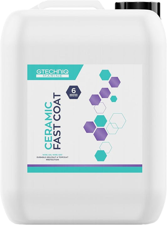 Gtechniq Ceramic Fast Coat - Marine Ceramic Coat - Spray-on, Wipe-Off Ceramic Sealant for Boats - High Gloss, Optically Clear Finish, UV Protection - Dirt & Water Repellent