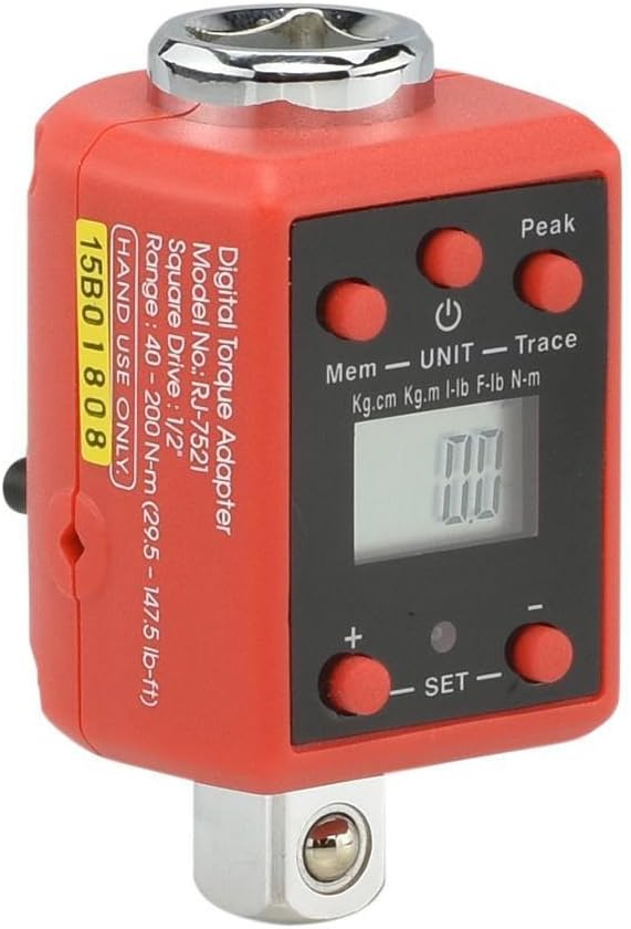 NEIKO 20741A 1/2” Digital Torque Adapter, 29.5-147.5 Ft-Lb, 1/2” Drive Digital Torque Wrench Converter/Torque Wrench Adapter, Alert Signals Torque Setting, Calibrate Digital & Analog Torque Wrench