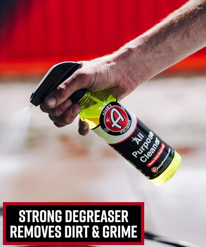 Adam's Polishes All Purpose Cleaner (16oz) - Professional Heavy Duty Industrial Cleaner & Degreaser | Cuts Heavy Grease & Tar | Car Detailing, Tire Cleaner, Engine Cleaner, Wheel Cleaner