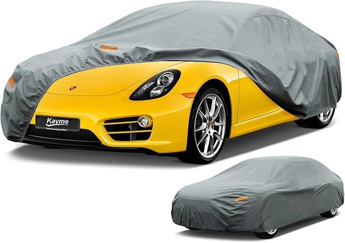 Kayme Heavy Duty Car Cover Custom Fit Porsche 718 Boxster Cayman 981 982 986 Waterproof All Weather for Automobiles, Full Car Cover - Sun, Rain & UV Protection