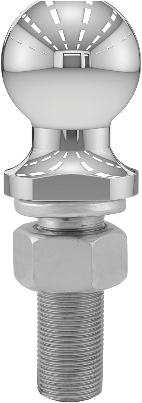 CURT 40020 Chrome Trailer Hitch Ball, 6,000 lbs, 2-Inch Diameter, 1 x 3-Inch Shank