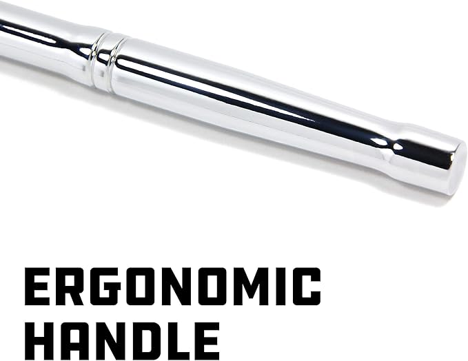 Powerbuilt 1/2" Drive Flex Handle, 12 Inches Long Extension Breaker Bar, Chrome Vanadium Steel Made-642504