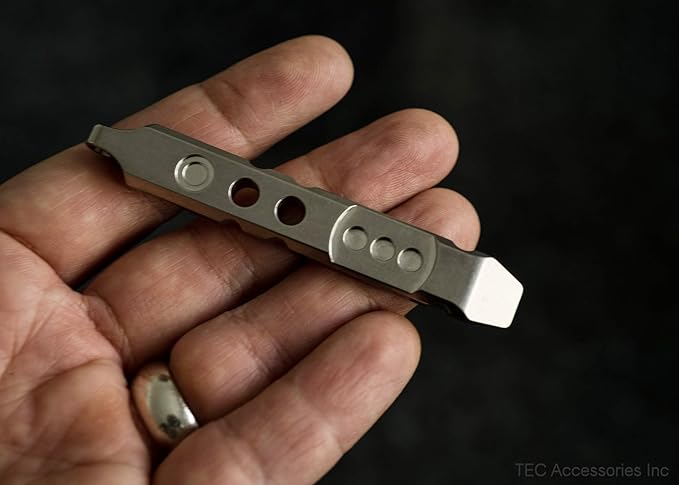 TEC Accessories Ti-Pry Mini Pry Bar Keychain - Pocket Pry Bar EDC Prybar Titanium Tool - Durable and Lightweight Mini Prybar Gear Bottle Opener Multi Tool for Men and Women (Keychain Edition)