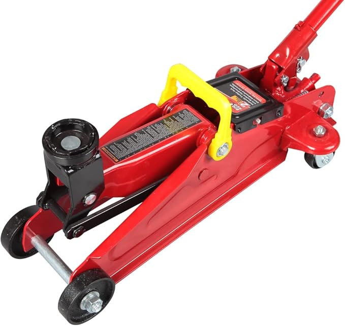 Big RED TAM82012 Torin Hydraulic Trolley Service/Floor Jack with Blow Mold Carrying Storage Case, 2 Ton (4,000 lb) Capacity, Red
