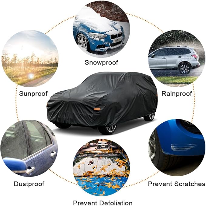 Kayme 7 Layers SUV Car Cover Custom Fit for Chevrolet Chevy Traverse (2009-2025) Waterproof All Weather for Automobiles, Outdoor Full Cover Rain Sun UV Protection.
