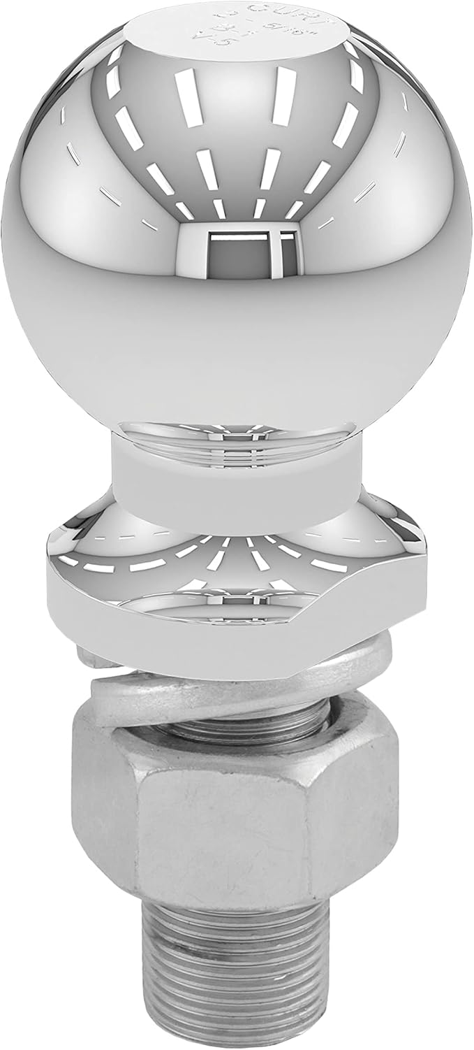 CURT 40007 Chrome Trailer Hitch Ball, 10,000 lbs, 2-5/16-Inch Diameter, 1 x 2-1/4-Inch Shank