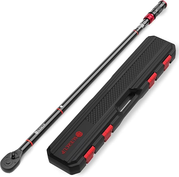 3/4-inch Drive Click Torque Wrench, 150-1000ft.lb/203.3-1355Nm, 48 Tooth Dual-Direction Click Torque Wrench with a Hex Key for wind turbines,dockyards, car,truck repair