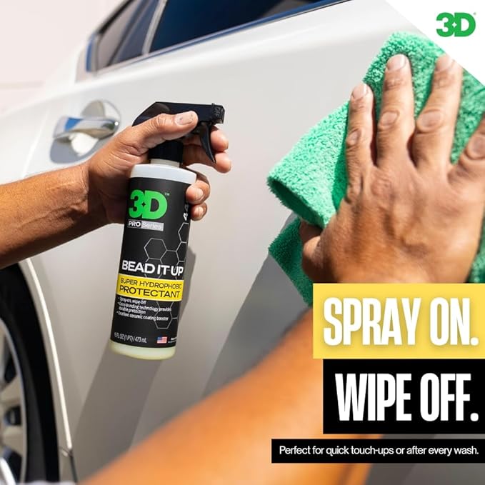 3D Bead It Up Ceramic Coating Booster Spray - Super Hydrophobic Bead Maker - Polymer Paint Protectant & Sealant 1 Gallon